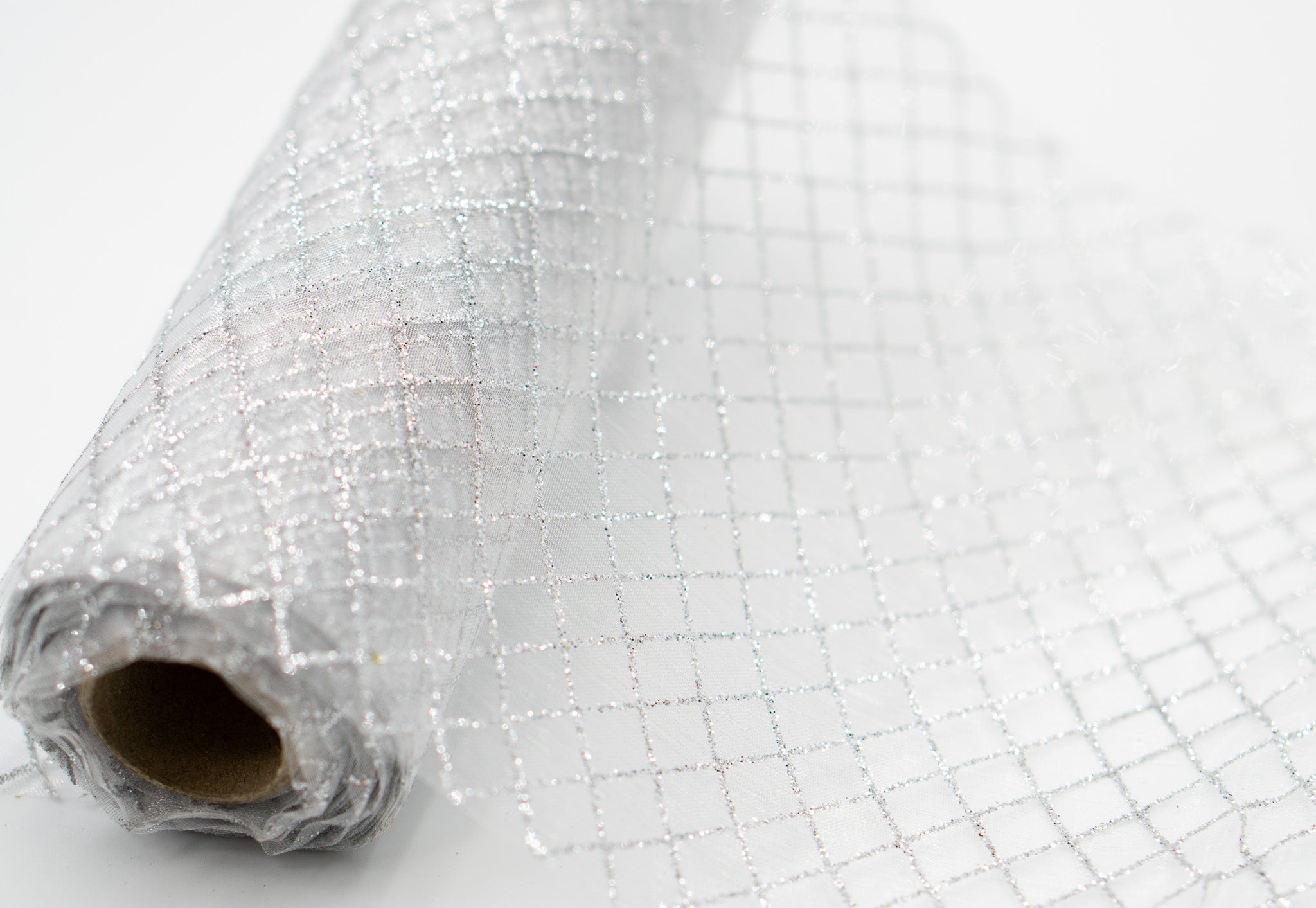 Organza Stoff Rolle Bedruckt Tischläufer Dekostoff 18 cm x 900 cm (55#)