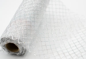 Organza Stoff Rolle Bedruckt Tischläufer Dekostoff 18 cm x 900 cm (55#)