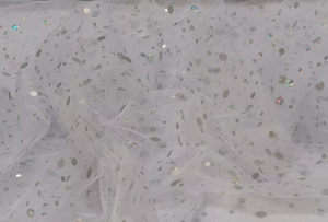 Tüll Stoff mit Pailleten verschiedene Farben