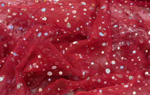 Tüll Stoff mit Pailleten verschiedene Farben