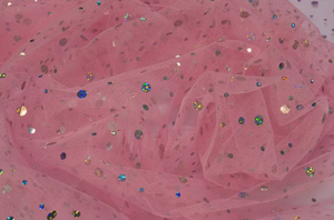 Tüll Stoff mit Pailleten verschiedene Farben