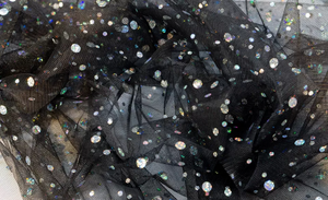 Tüll Stoff mit Pailleten verschiedene Farben