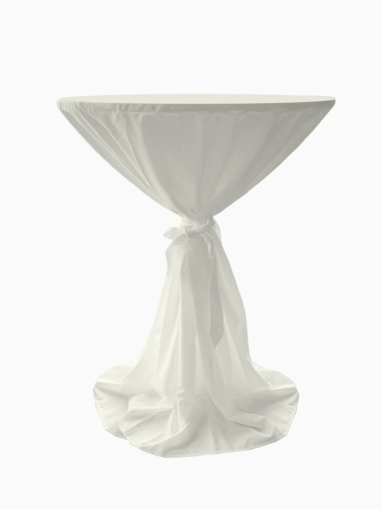 Stehtisch Hussen Polyester mit Schlaufe Weiß 80cm ø Party, Hochzeit, Bankett